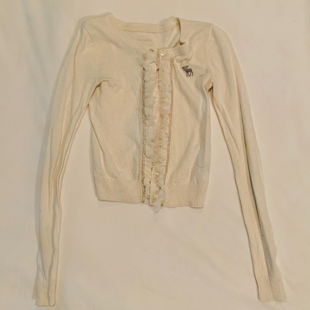 Abercrombie kids off-white cardigan